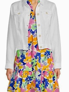 Tyler Boe White Linen Button-Down Shirt ~ Jacket 
NWT Sz XL